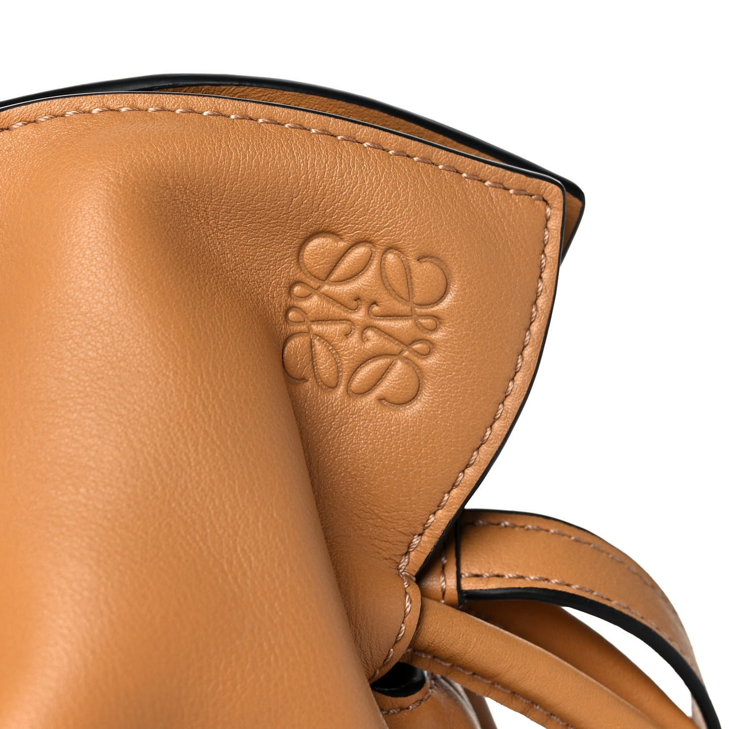 Calfskin Mini Flamenco Knot Clutch Warm Desert