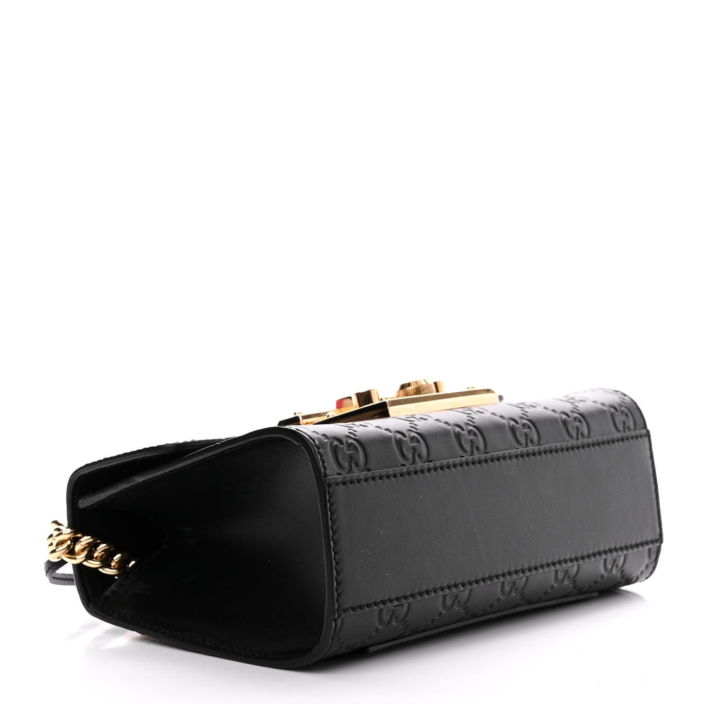 Guccissima Small Padlock Shoulder Bag Black