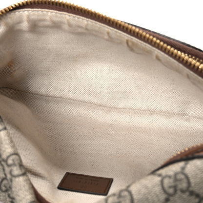 Gucci GG Supreme Monogram Textured Calfskin Retro Interlocking G Belt Bag Beige Ebony Brown Sugar 4 of 9