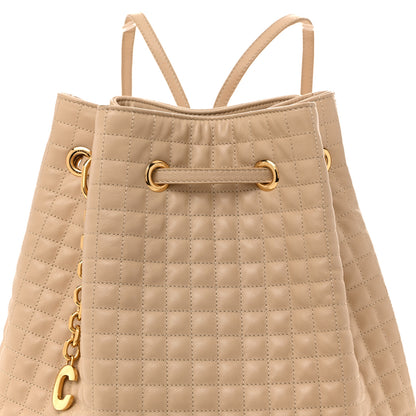 Celine Calfskin Quilted Medium C Backpack Beige 8 of 14