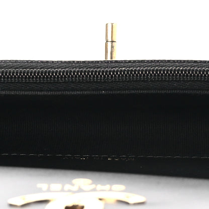 Chanel Caviar Quilted Camellia Clutch With Chain Black 5 of 13