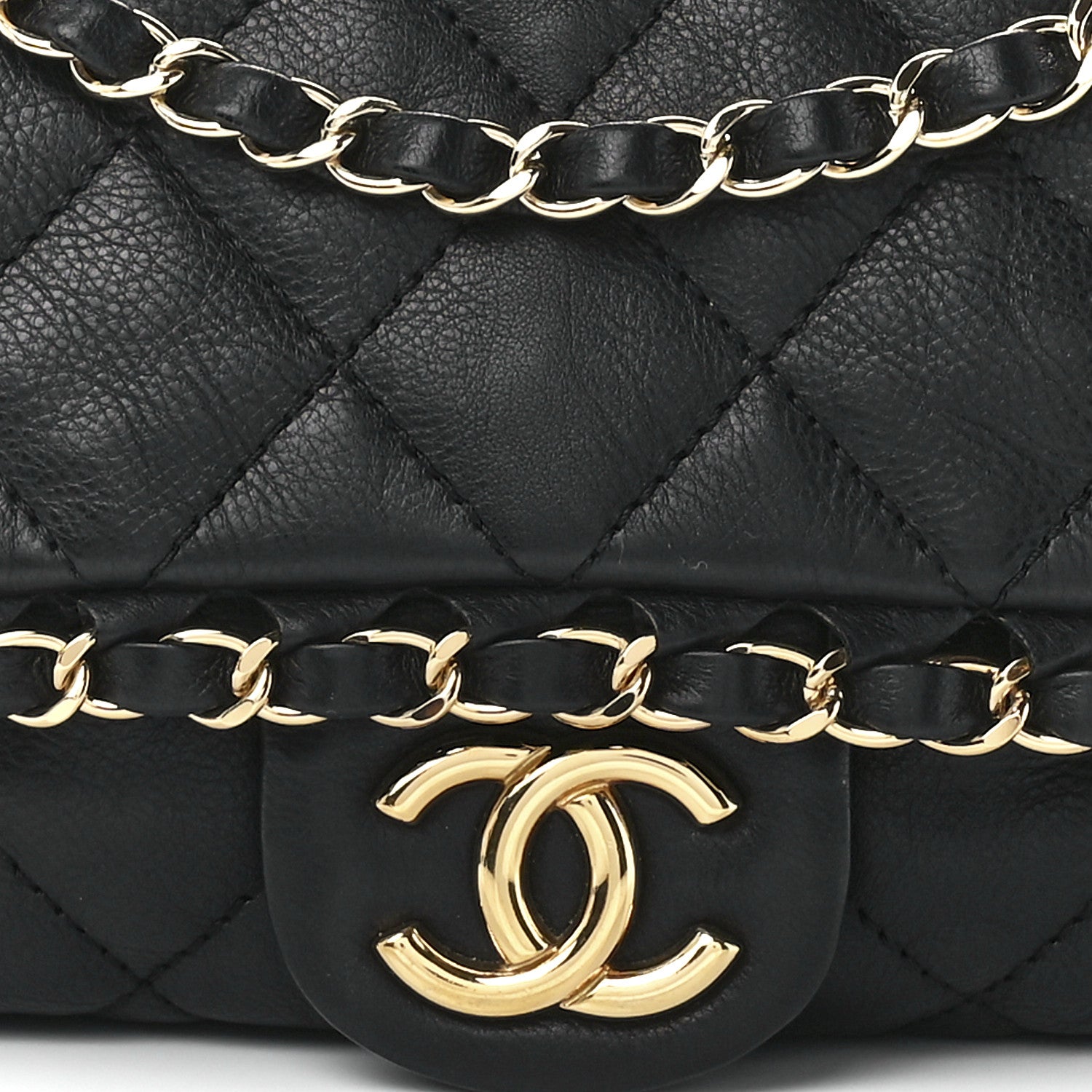 Chanel Calfskin Quilted Medium Chain Me Flap Black 7 of 10