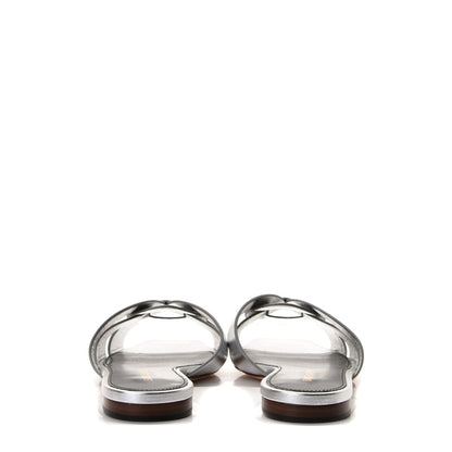 Saint Laurent Metallic Calfskin Nu Pied 05 Slide Sandals 35 Silver 5 of 10