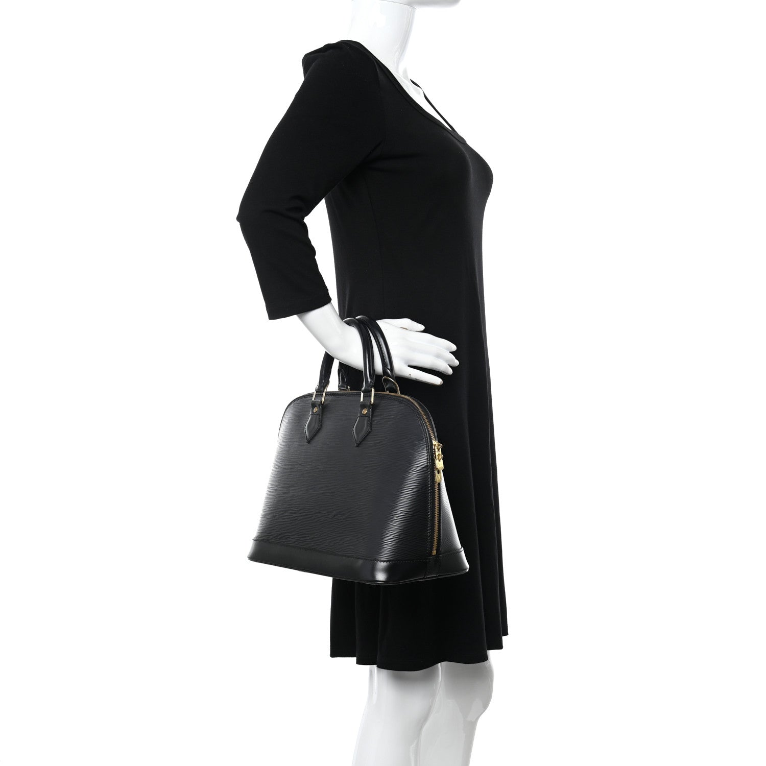 Louis Vuitton Epi Alma PM Black 2 of 10