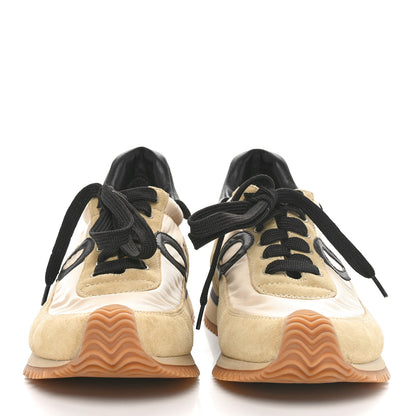 Loewe Nylon Suede Flow Runner Sneakers 39 Gold Black 2 of 8