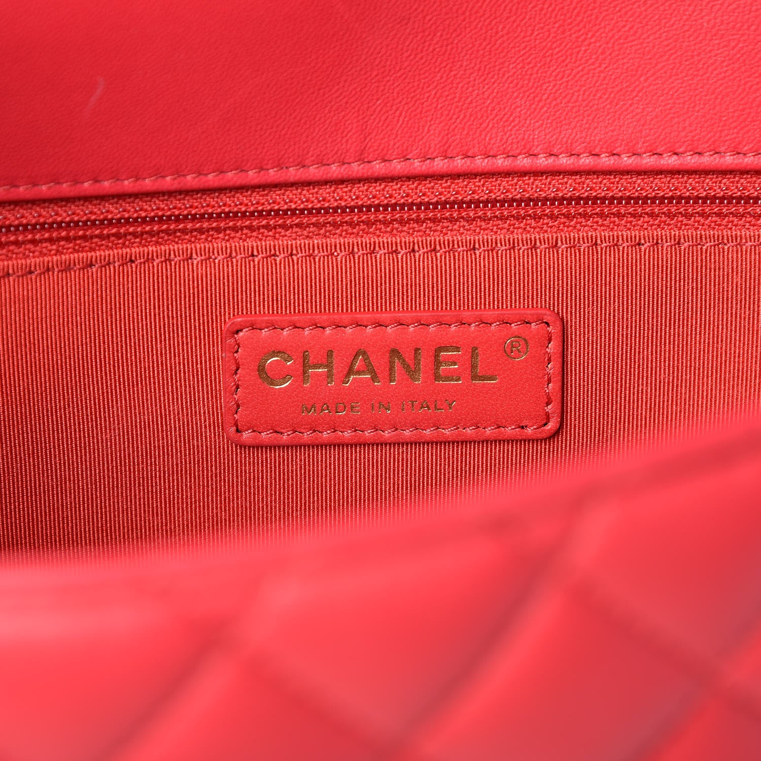 Chanel Lambskin Quilted Jumbo Mademoiselle Chic Flap Red 6 of 10
