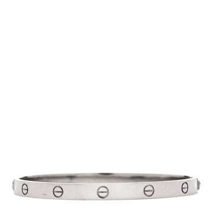 Cartier 18K White Gold LOVE Bracelet 21 2 of 7