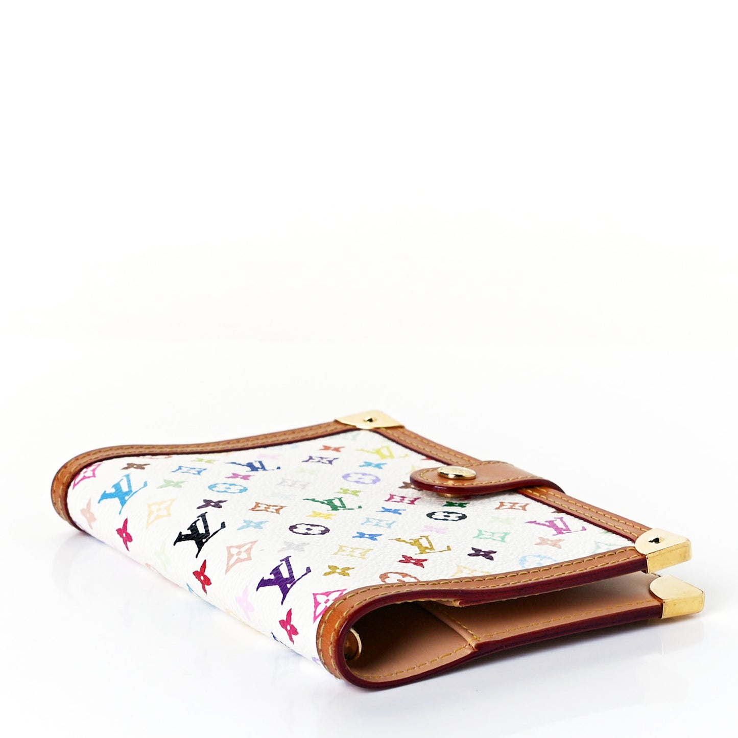 Monogram Multicolor Small Ring Agenda Cover White