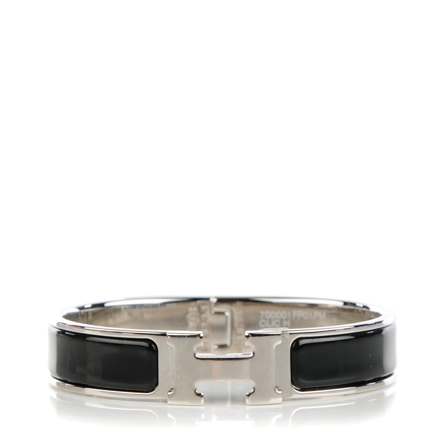Hermes Enamel Narrow Clic Clac H Bracelet PM Black 1 of 5