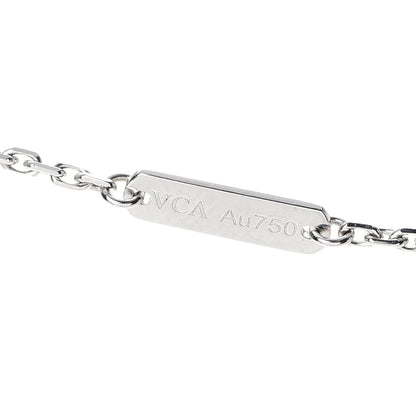 Van Cleef & Arpels 18K White Gold Mother of Pearl Vintage Alhambra Pendant Necklace 6 of 6