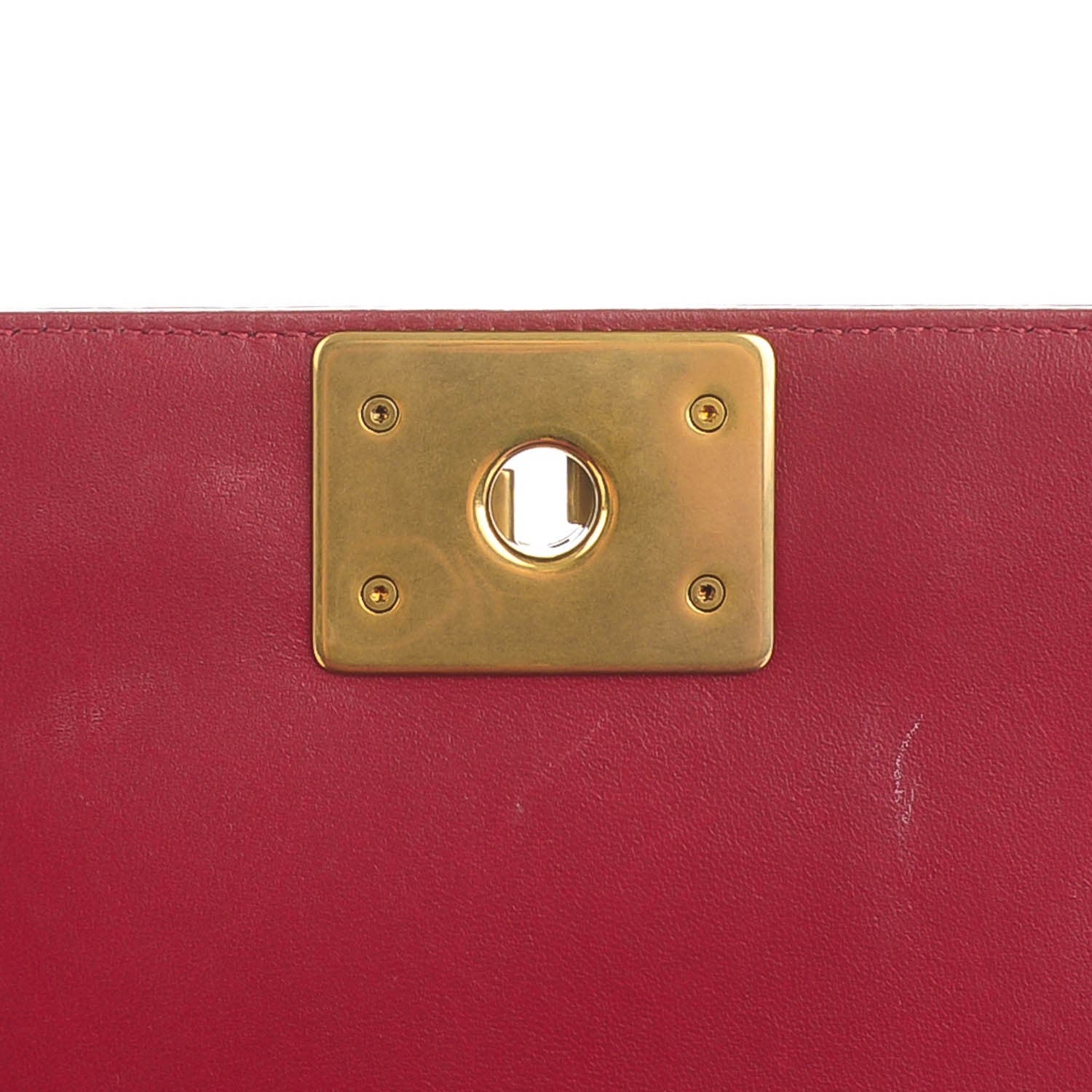 Chanel Lambskin Quilted Small Boy Flap Dark Red 6 of 8