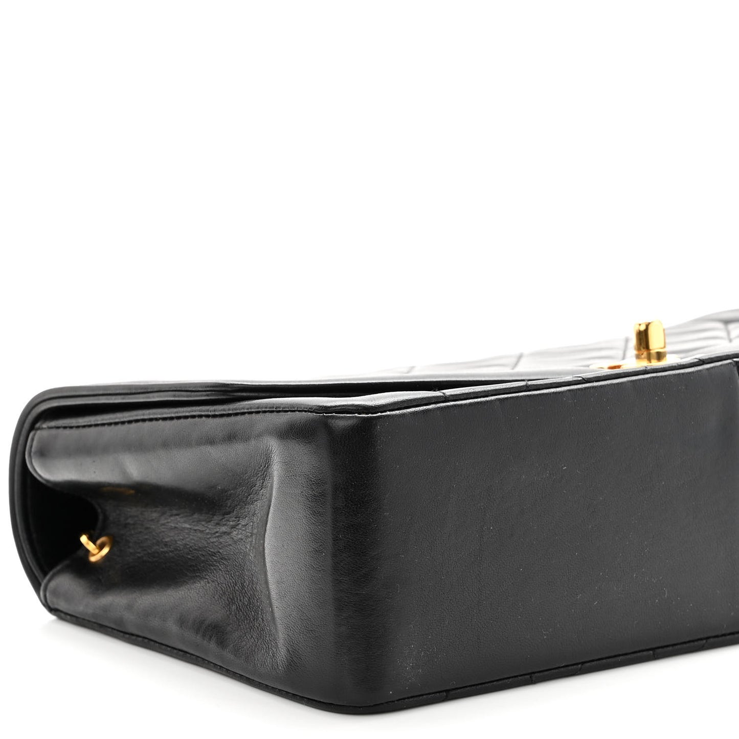 Lambskin Quilted Medium Single Flap Black