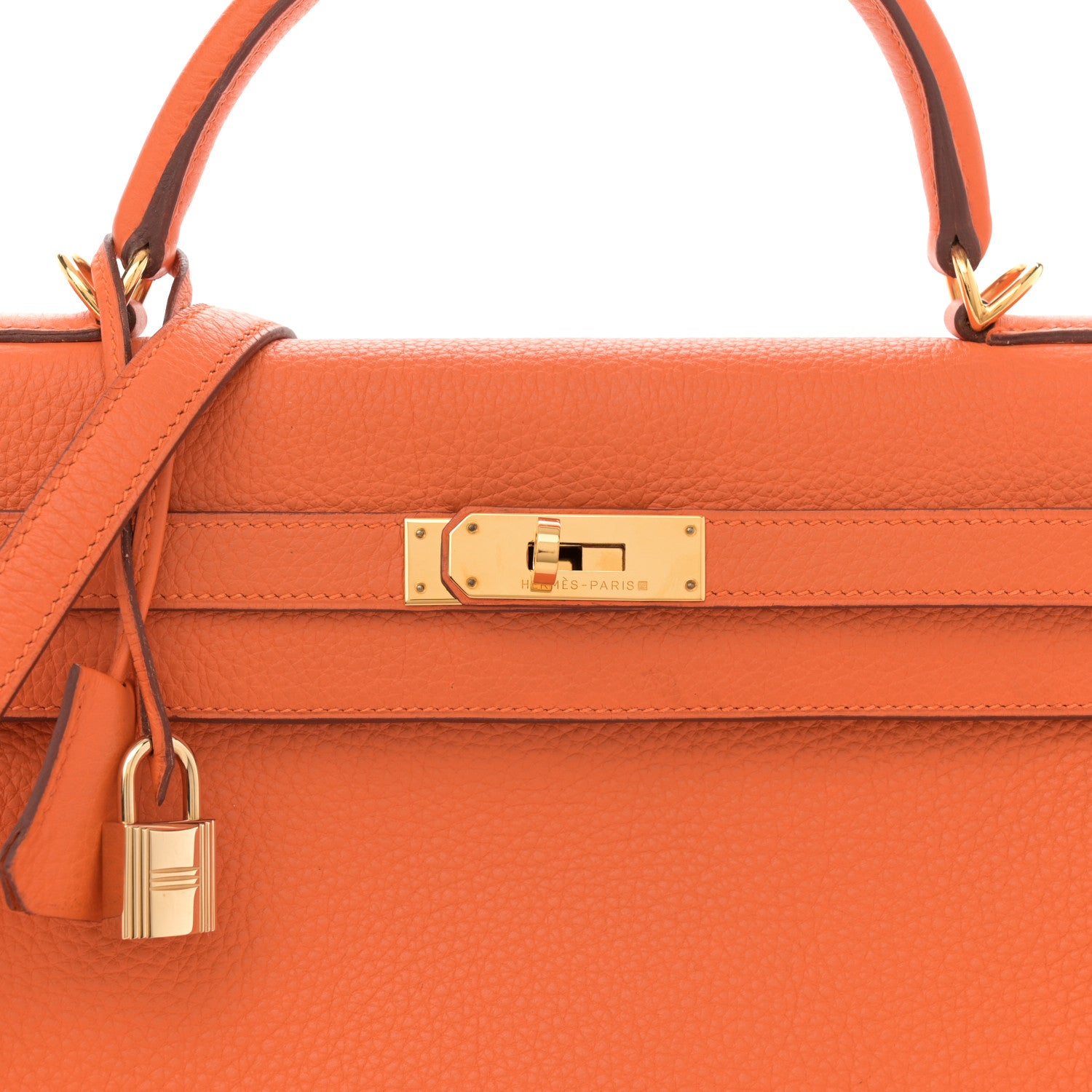 Hermes Togo Kelly Retourne 32 Orange 8 of 12