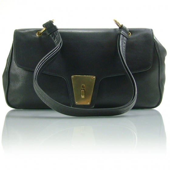 Gucci Leather Flap Shoulder Bag Black 1 of 10