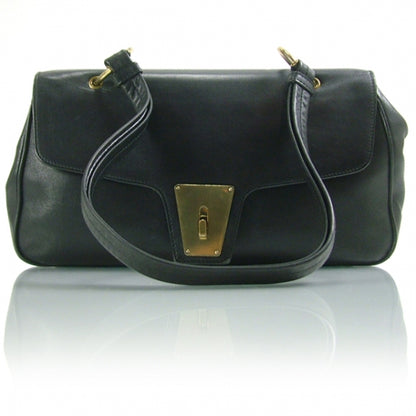 Gucci Leather Flap Shoulder Bag Black 1 of 10