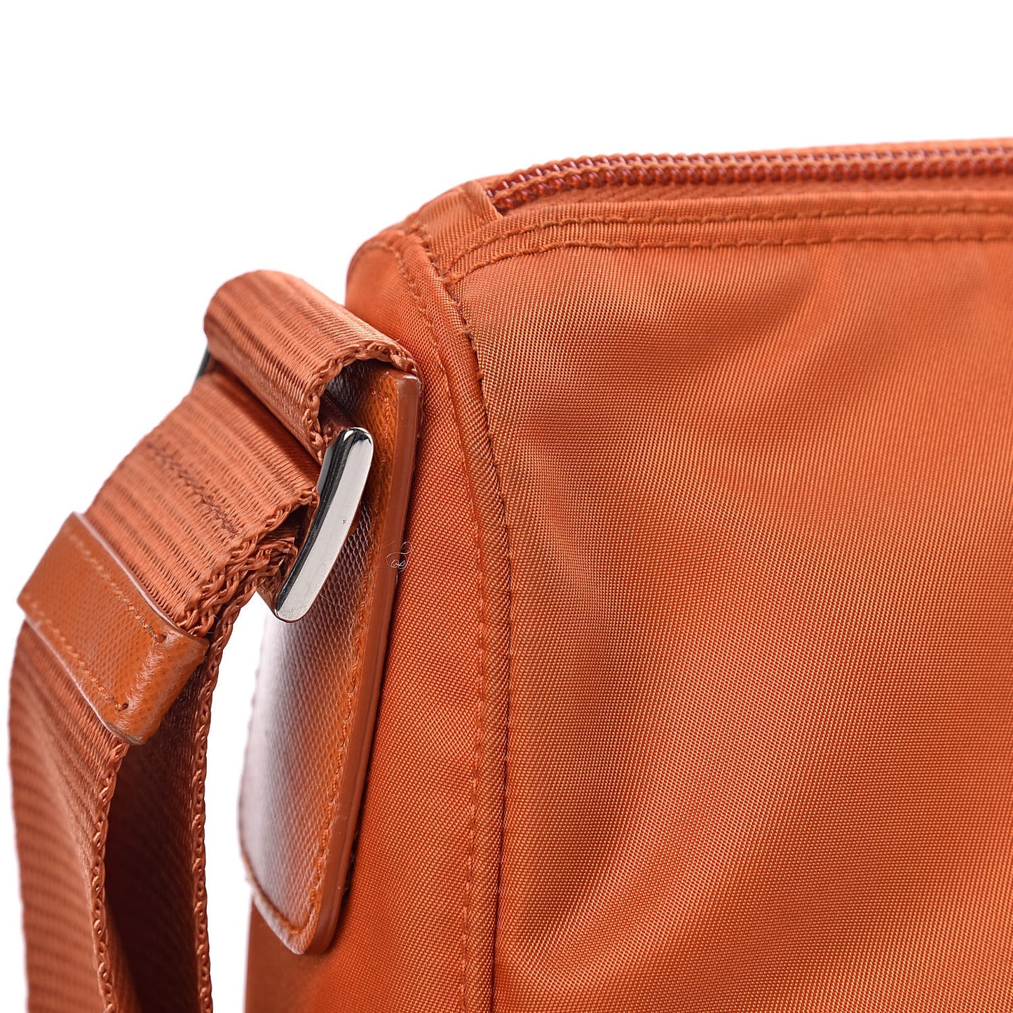Nylon Vela Flat Messenger Bag Papaya