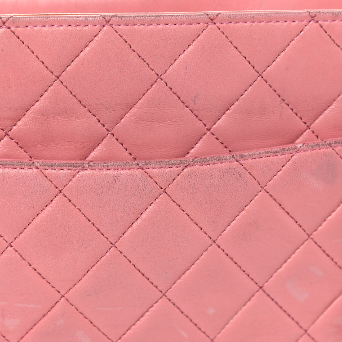 Lambskin Quilted Pocket Flap Shoulder Bag Pink