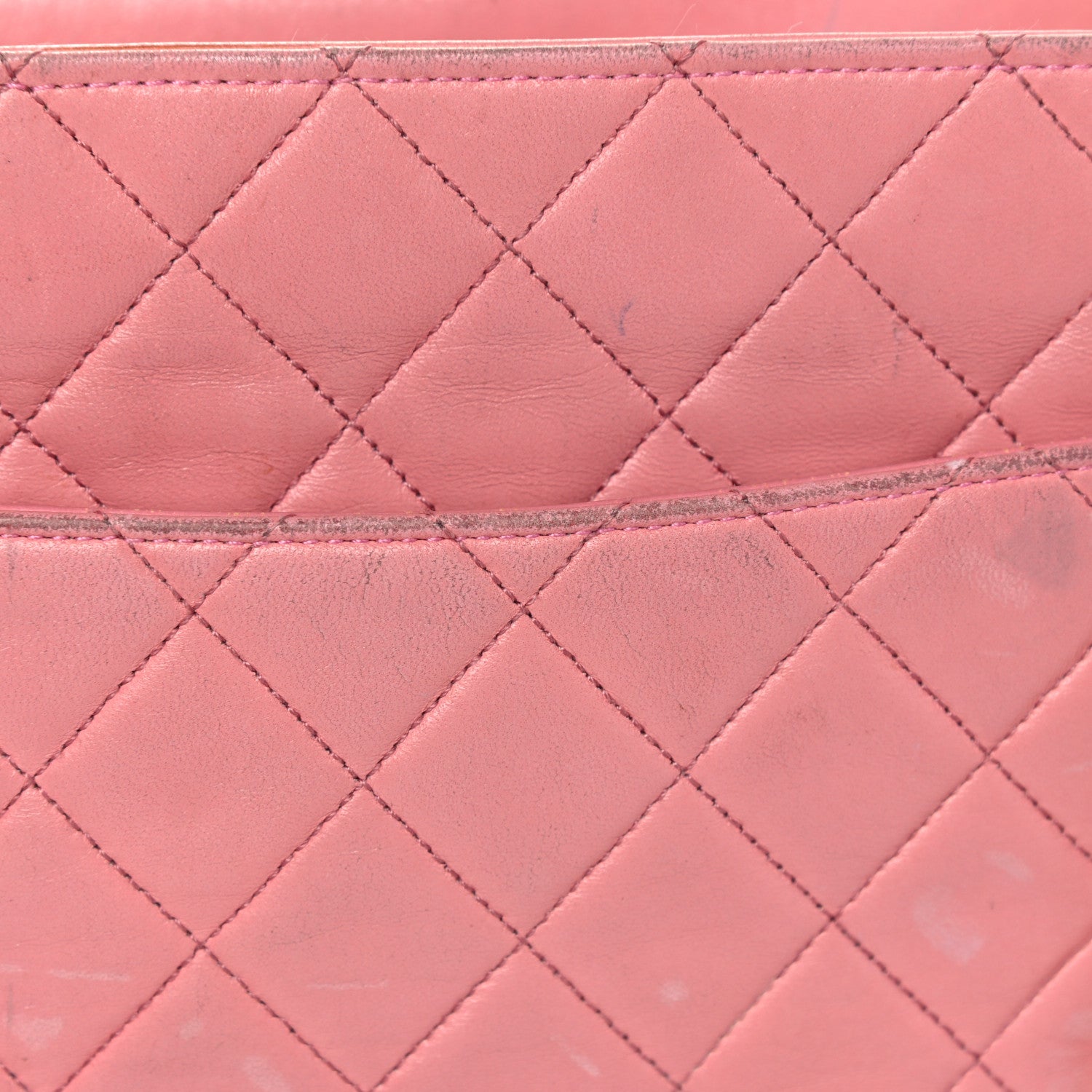 Chanel Lambskin Quilted Pocket Flap Shoulder Bag Pink 30 of 43