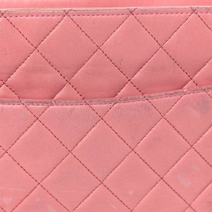 Chanel Lambskin Quilted Pocket Flap Shoulder Bag Pink 30 of 43