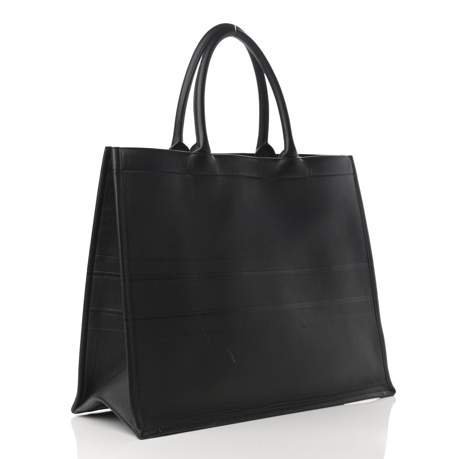 Christian Dior Calfskin Embossed Book Tote Black 3 of 15