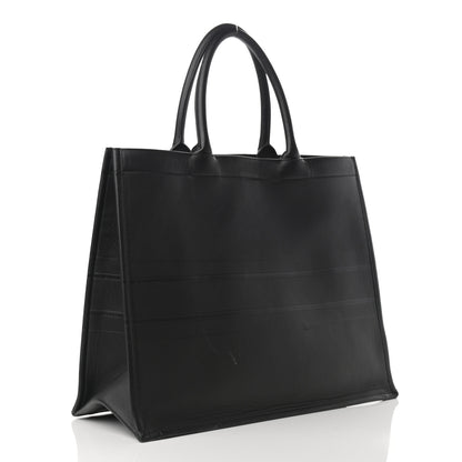 Christian Dior Calfskin Embossed Book Tote Black 3 of 15