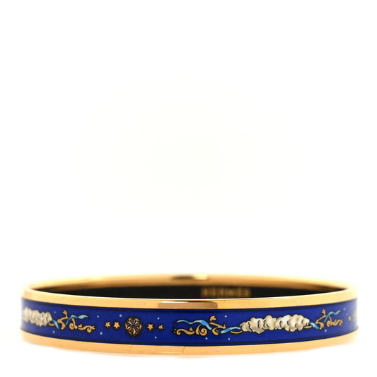 Enamel Printed Celestial Mythology Narrow Bracelet 65 Bleu