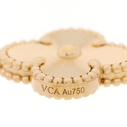 Van Cleef & Arpels 18K Yellow Gold Diamond 5 Motifs Guilloche Vintage Alhambra Bracelet 6 of 7