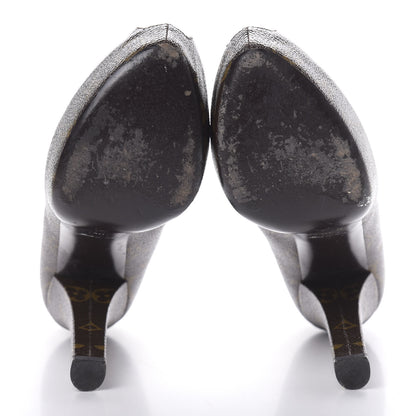 Louis Vuitton Patent Monogram Fetish Vanity Platform Pumps 40 6 of 9