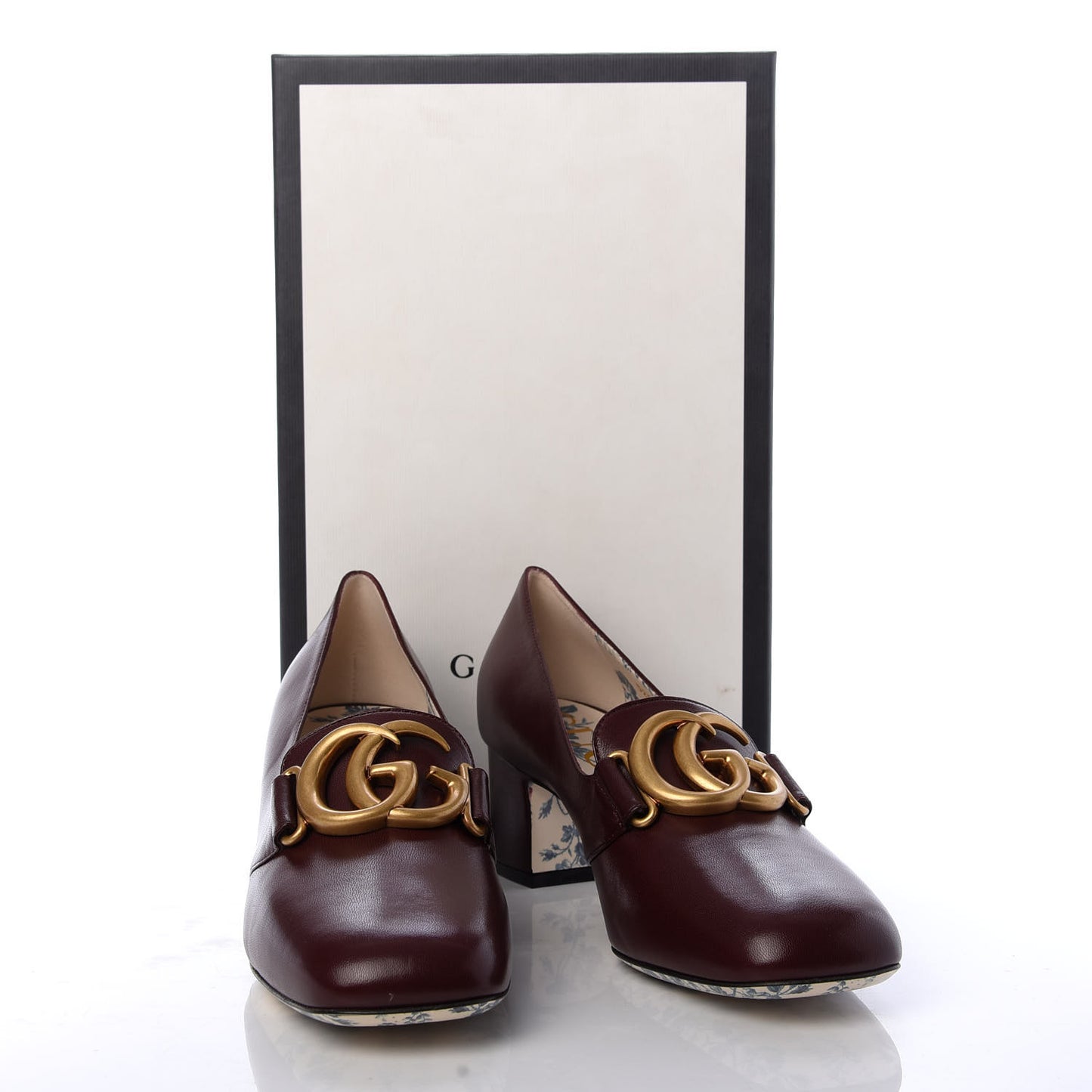 Malaga Kid GG Victoire 55mm Loafer Pumps 37.5 Vintage Bordeaux