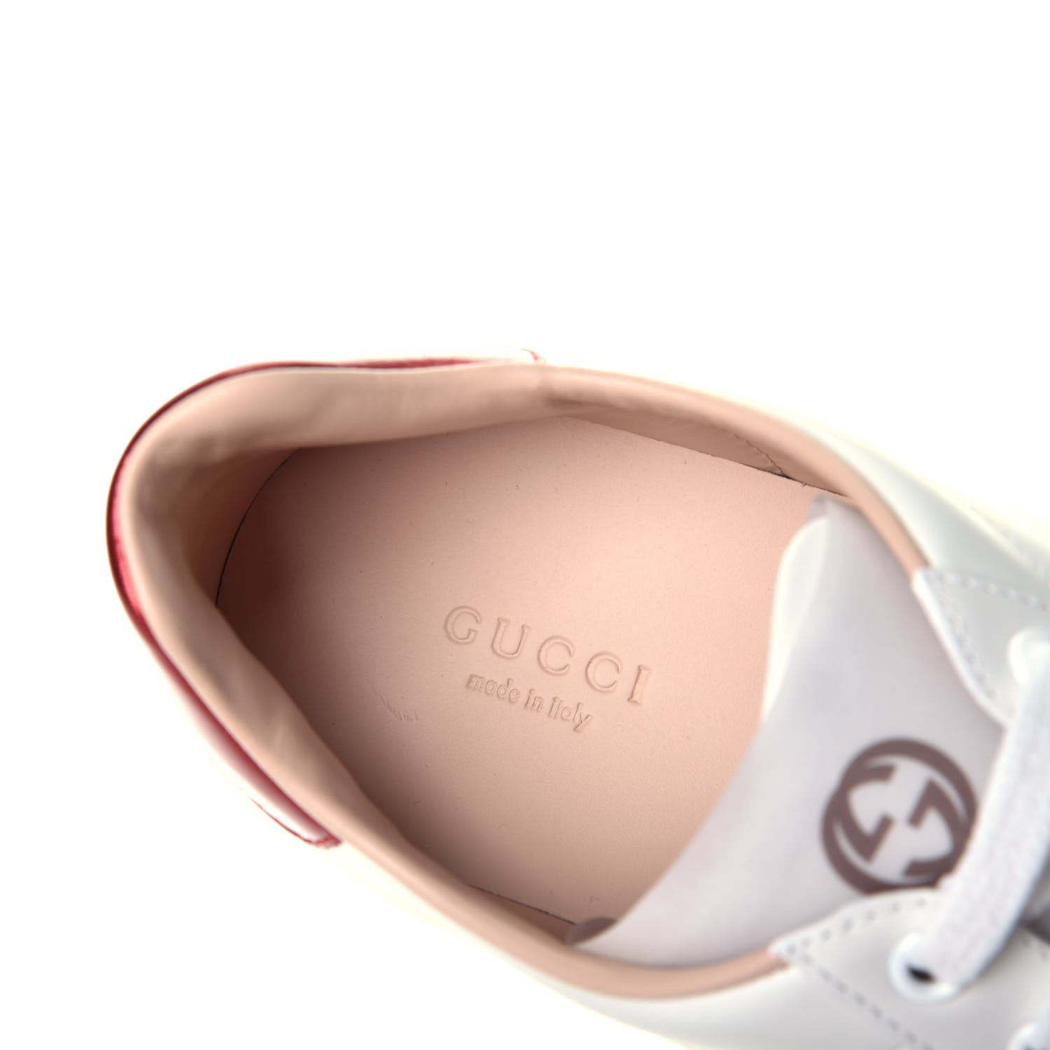 Gucci Calfskin Web Bee Embroidered Womens Ace Platform Sneakers 39 White 8 of 9
