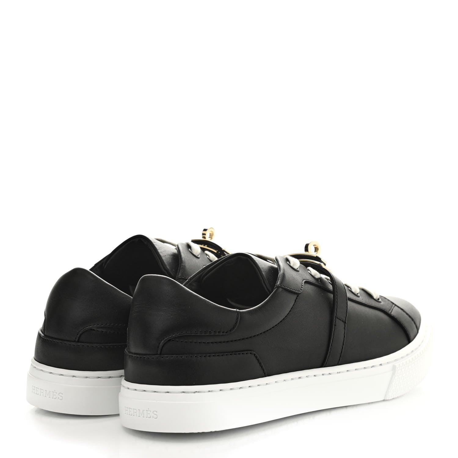 Hermes Calfskin Day Sneakers 38 Black 4 of 6