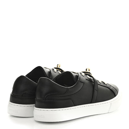 Hermes Calfskin Day Sneakers 38 Black 4 of 6