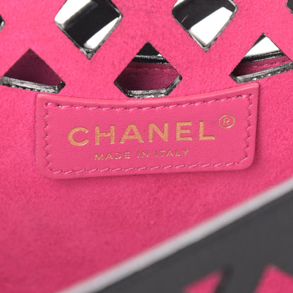 Chanel Lambskin Sea Through Flap Black Multicolor 8 of 14