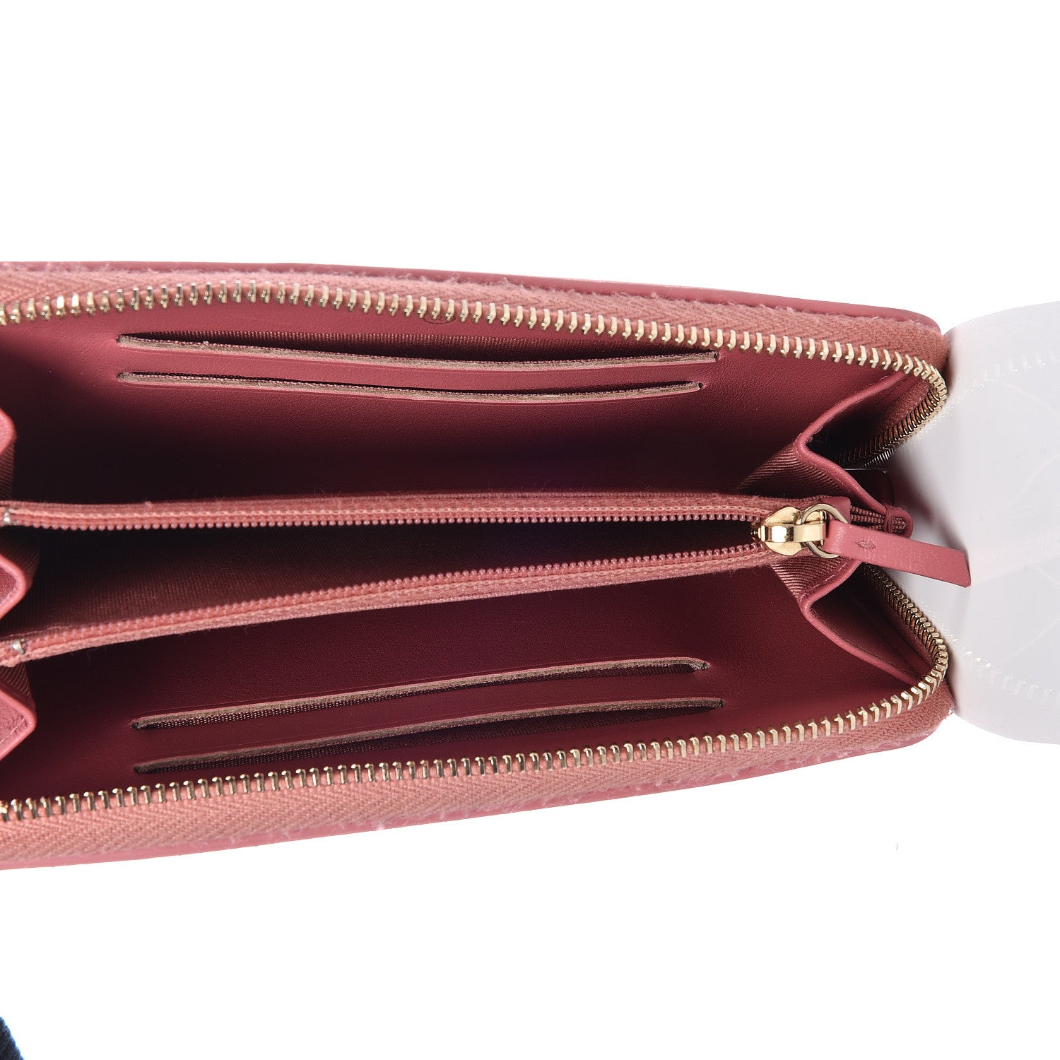 Chanel Caviar Quilted Medium Filigree Zip Around Wallet Pink 5 of 12