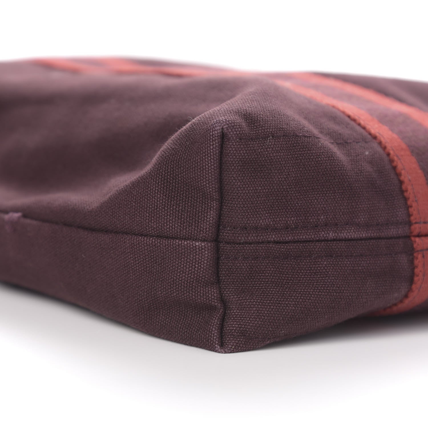 Hermes Canvas Fourre Tout Burgundy 7 of 9