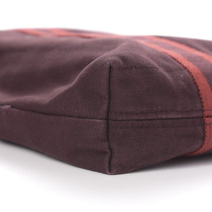 Hermes Canvas Fourre Tout Burgundy 7 of 9