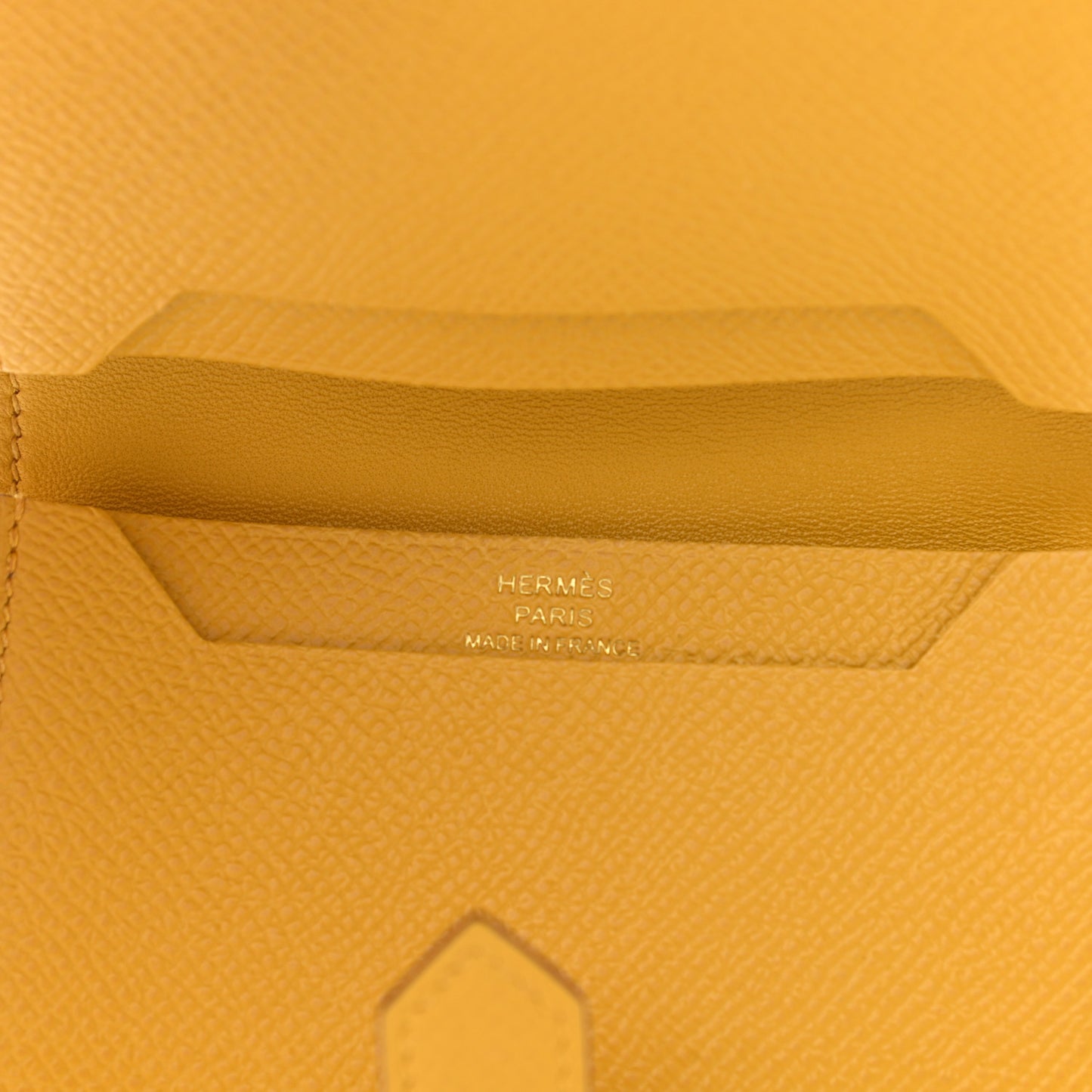 Epsom Bearn Card Holder Wallet Jaune Ambre