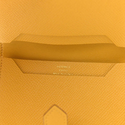 Hermes Epsom Bearn Card Holder Wallet Jaune Ambre 7 of 8