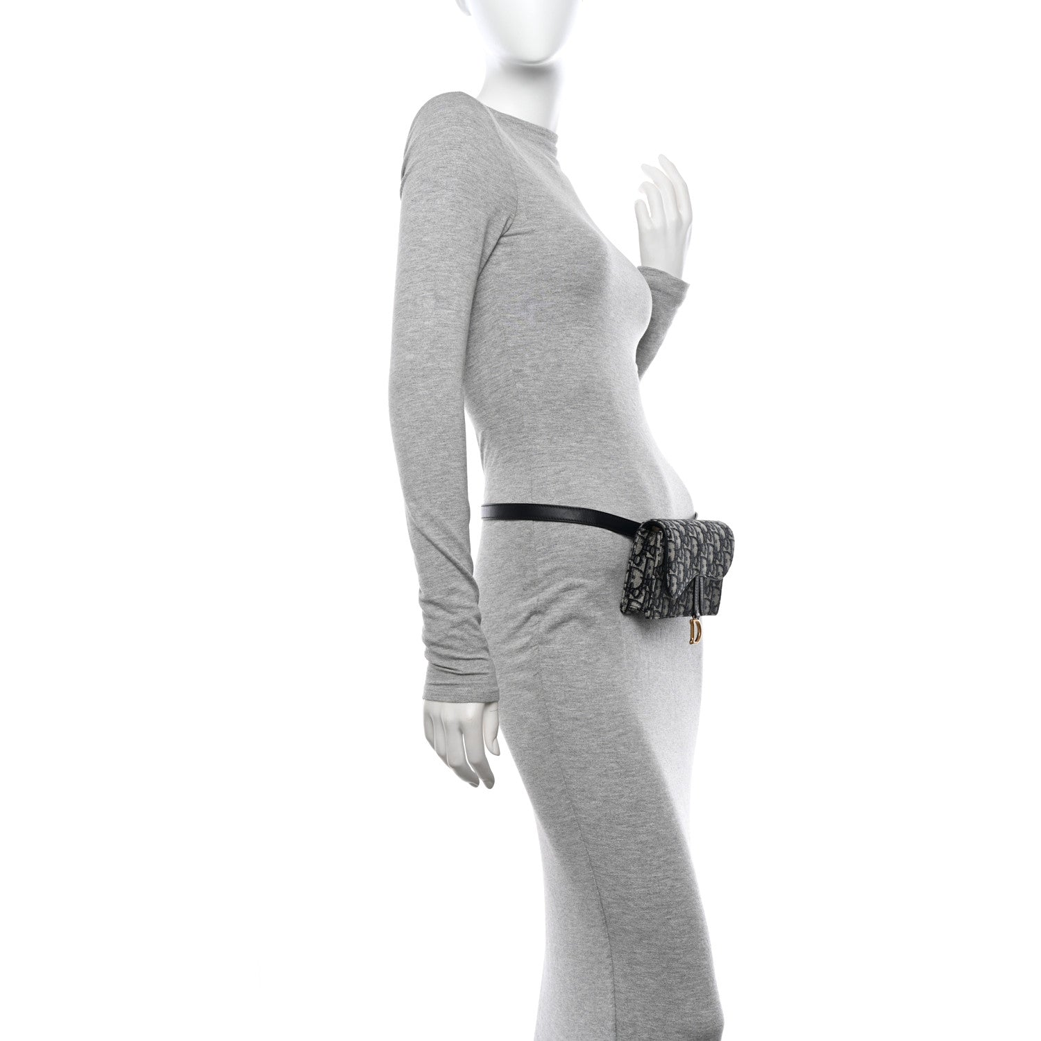 Christian Dior Oblique Saddle Belt Bag Blue 2 of 11