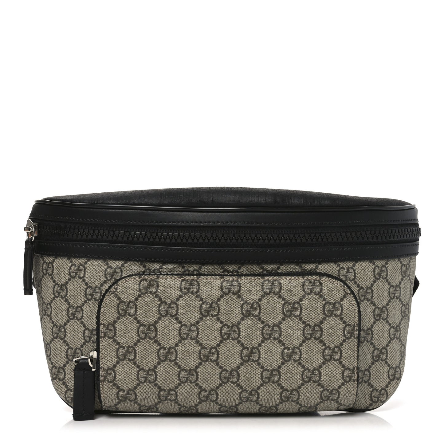 GG Supreme Monogram Large Belt Bag Beige Ebony Black
