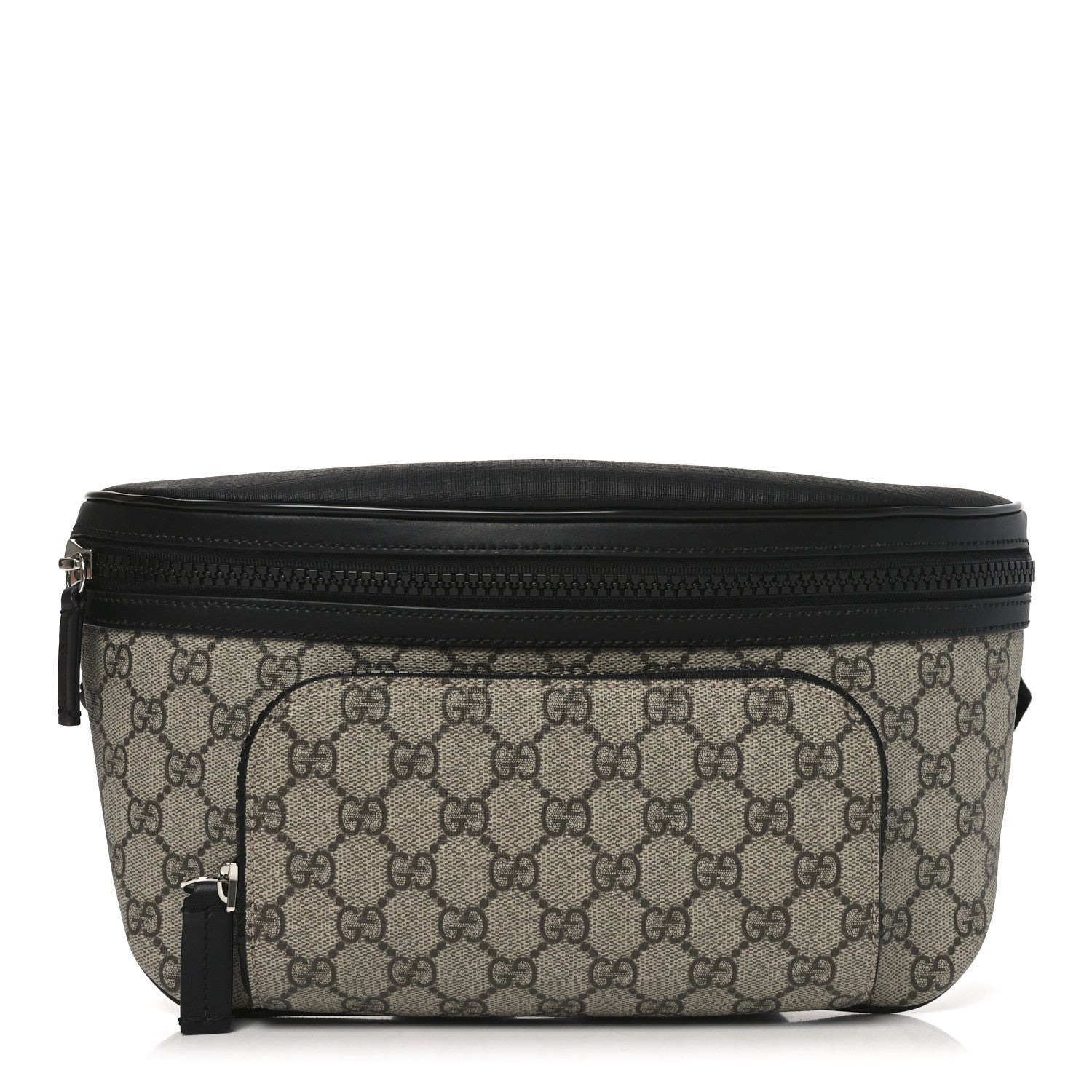 Gucci GG Supreme Monogram Large Belt Bag Beige Ebony Black 1 of 18