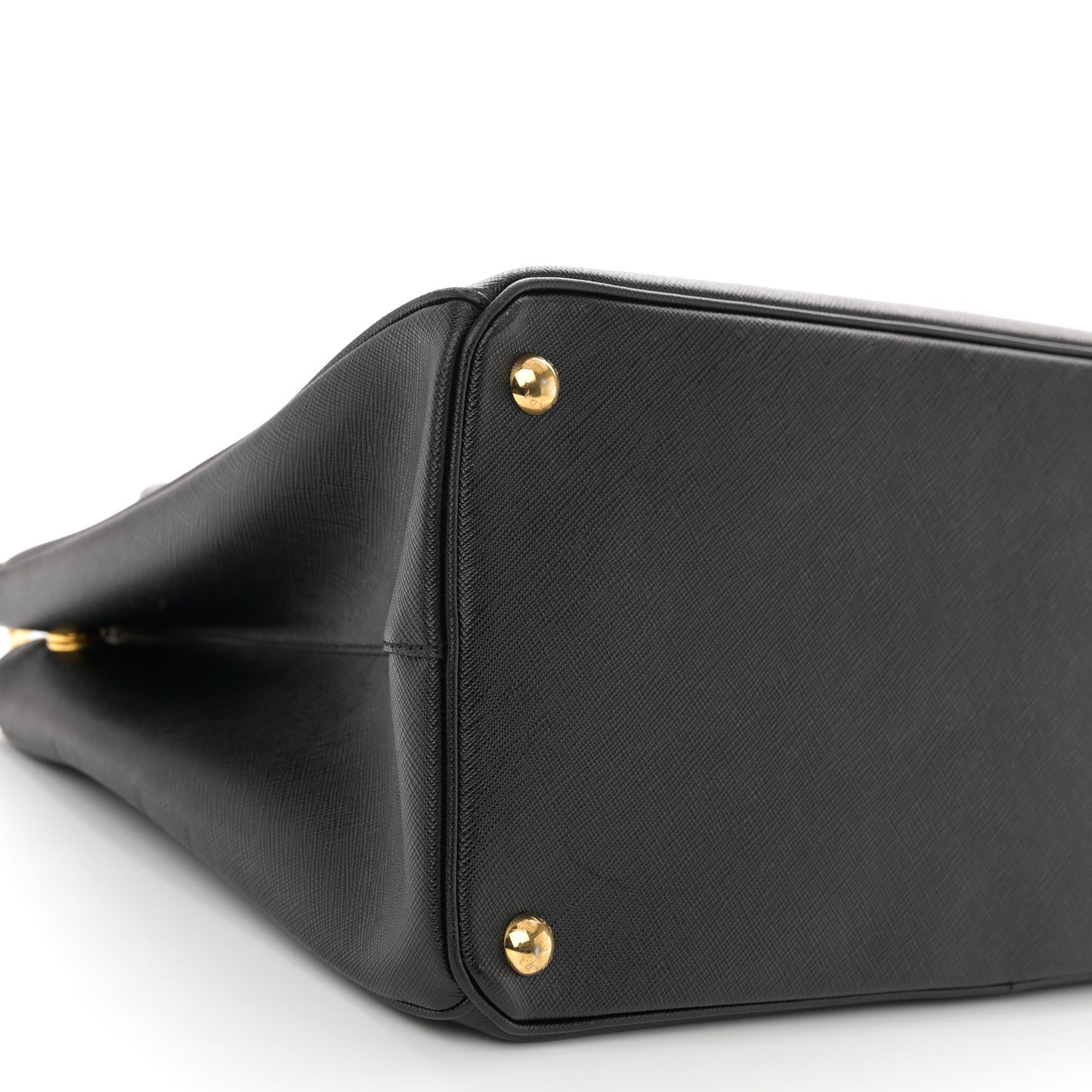 Saffiano Lux Large Galleria Double Zip Tote Black