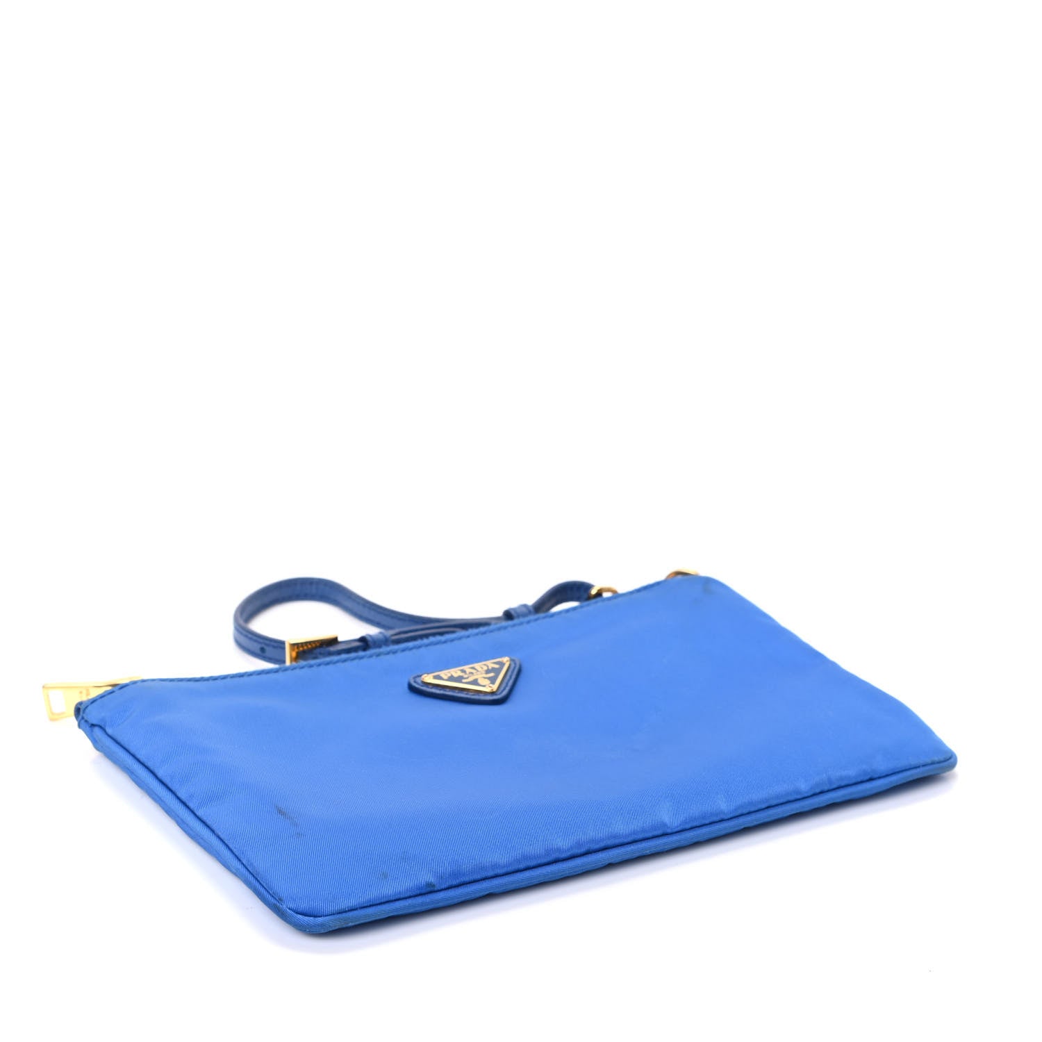 Prada Tessuto Nylon Saffiano Wristlet Azzurro 4 of 7