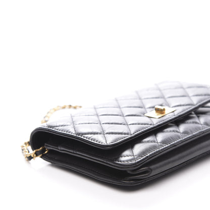 Chanel Aged Calfskin Quilted Reissue Wallet On Chain WOC Black 8 of 11