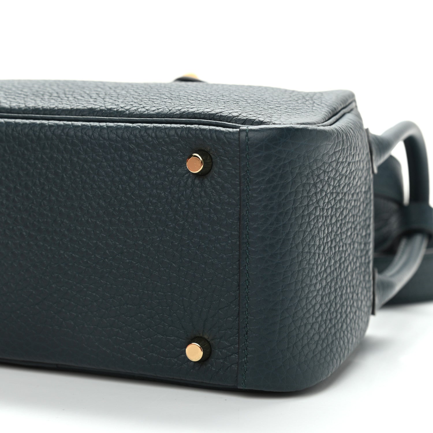 Hermes Taurillon Clemence Mini Lindy 20 Vert Cypress 9 of 10
