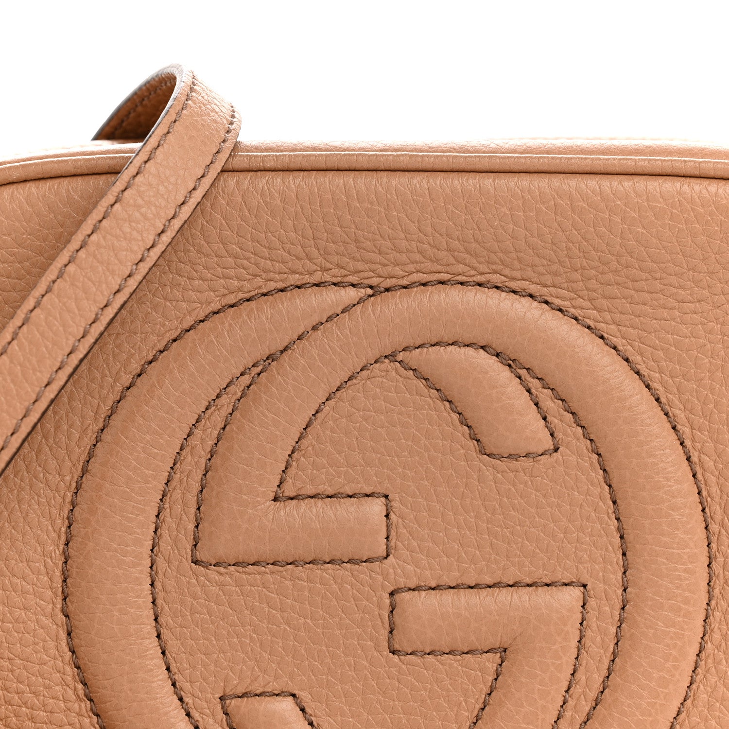 Gucci Pebbled Calfskin Small Soho Disco Bag Camelia 8 of 13