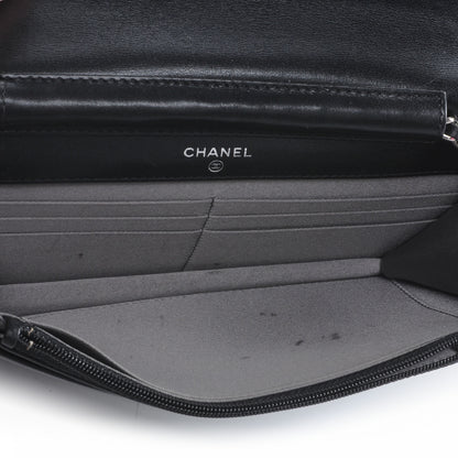 Chanel Lambskin Studded CC Wallet On Chain WOC Black 7 of 10
