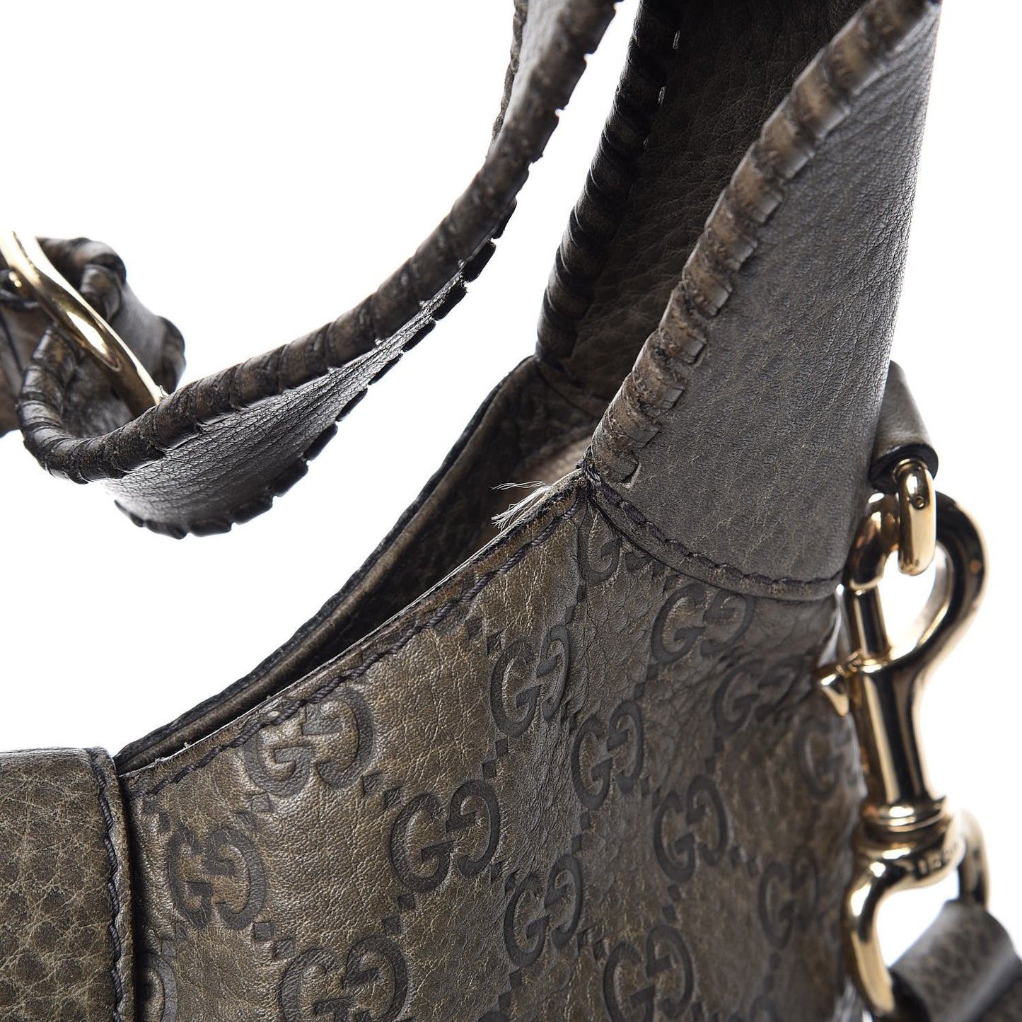 Guccissima Medium New Jackie Shoulder Bag Olive Green