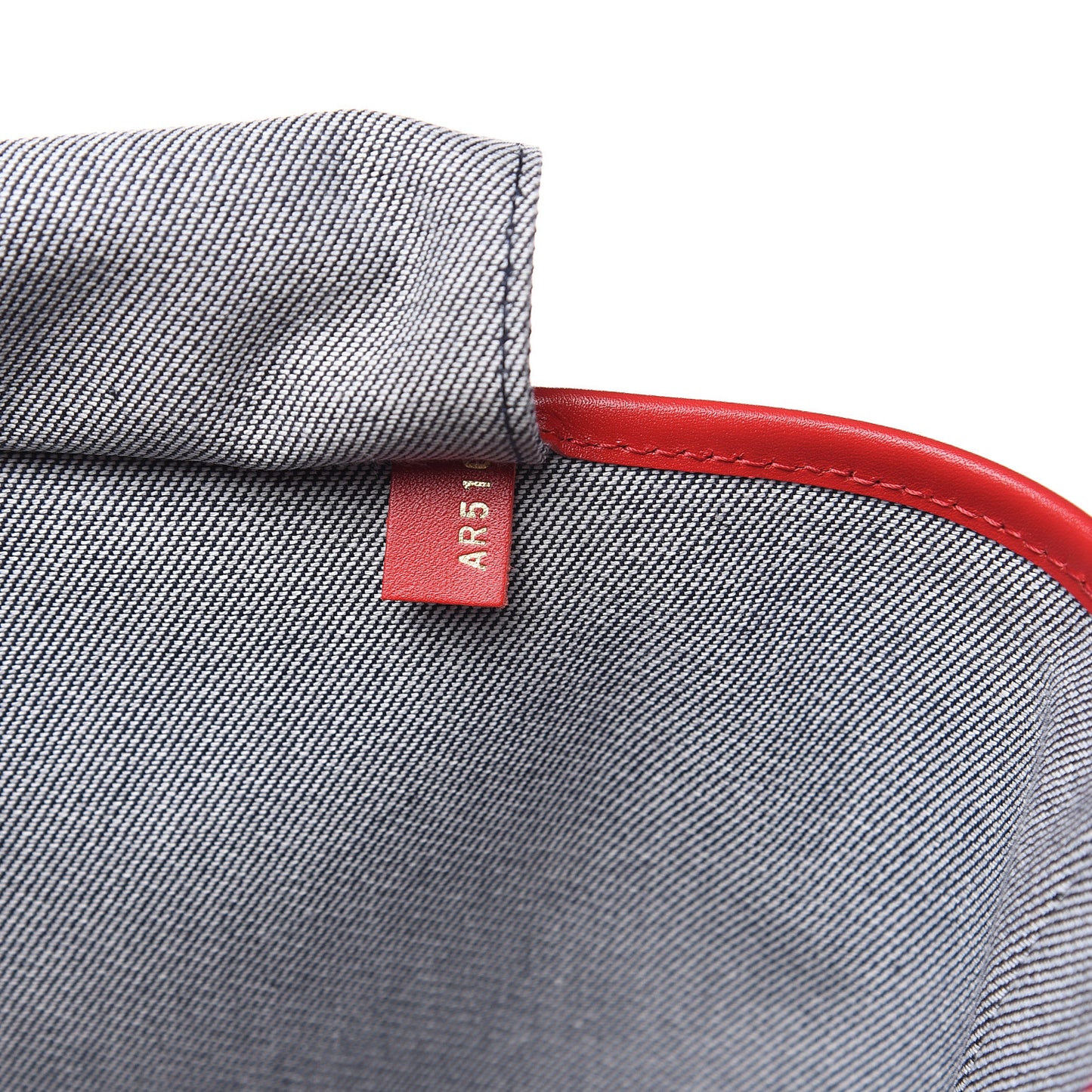 Denim Damier Monogram Patchwork Neverfull Blue Rouge