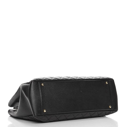 Chanel Caviar Quilted XL Grand Shopping Tote GST Black 4 of 14
